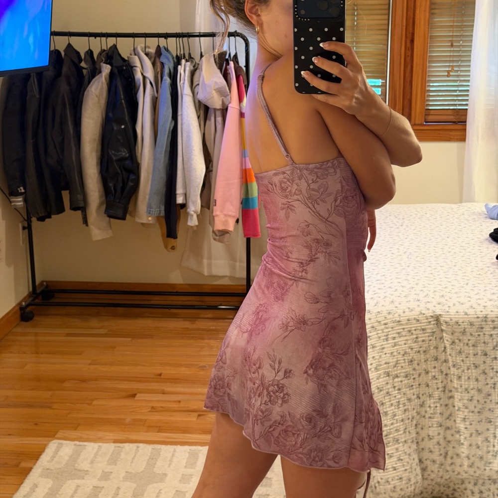 WHITEFOX Pink Lace Trim Slip Dress - Picture 2 of 3